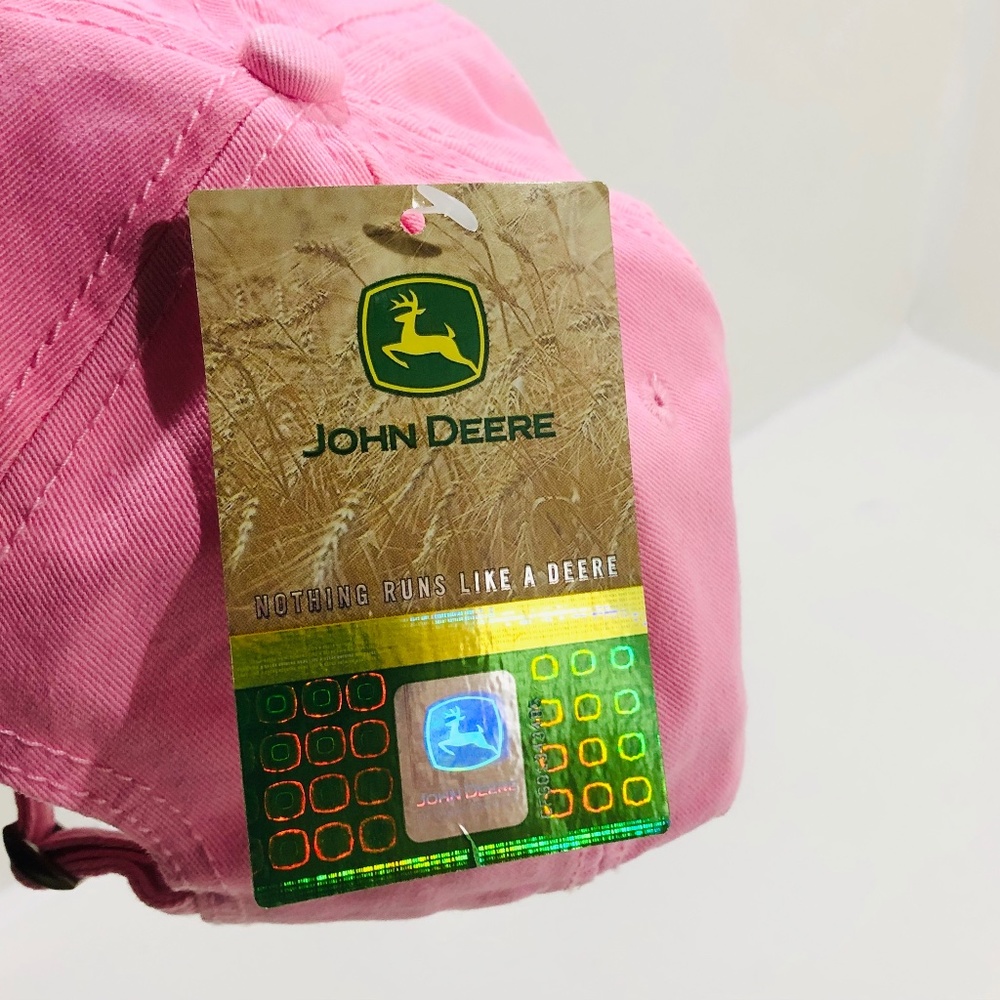 Vintage John Deere Hat Pink Baseball Cap NWT - Picture 5 of 8